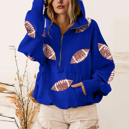Women’s Game Day Sequin Zip Hoodie